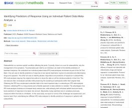 Identifying Predictors of Response Using an Individual Patient Data Meta-Analysis Abstract Screenshot